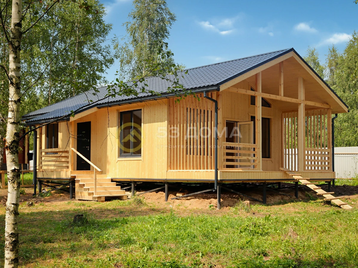 Каркасный дом 7х12 м, 1 эт, 4 недели