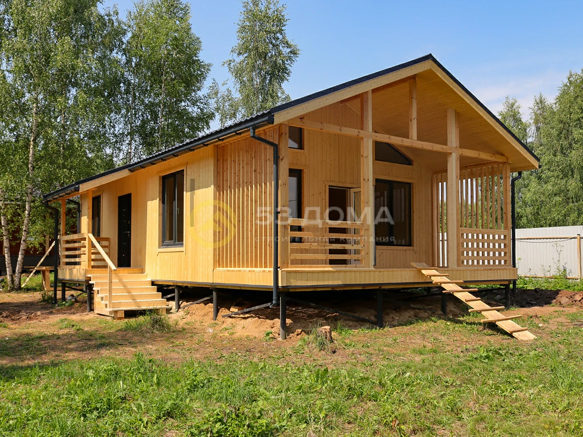 Каркасный дом 7х12 м, 1 эт, 4 недели