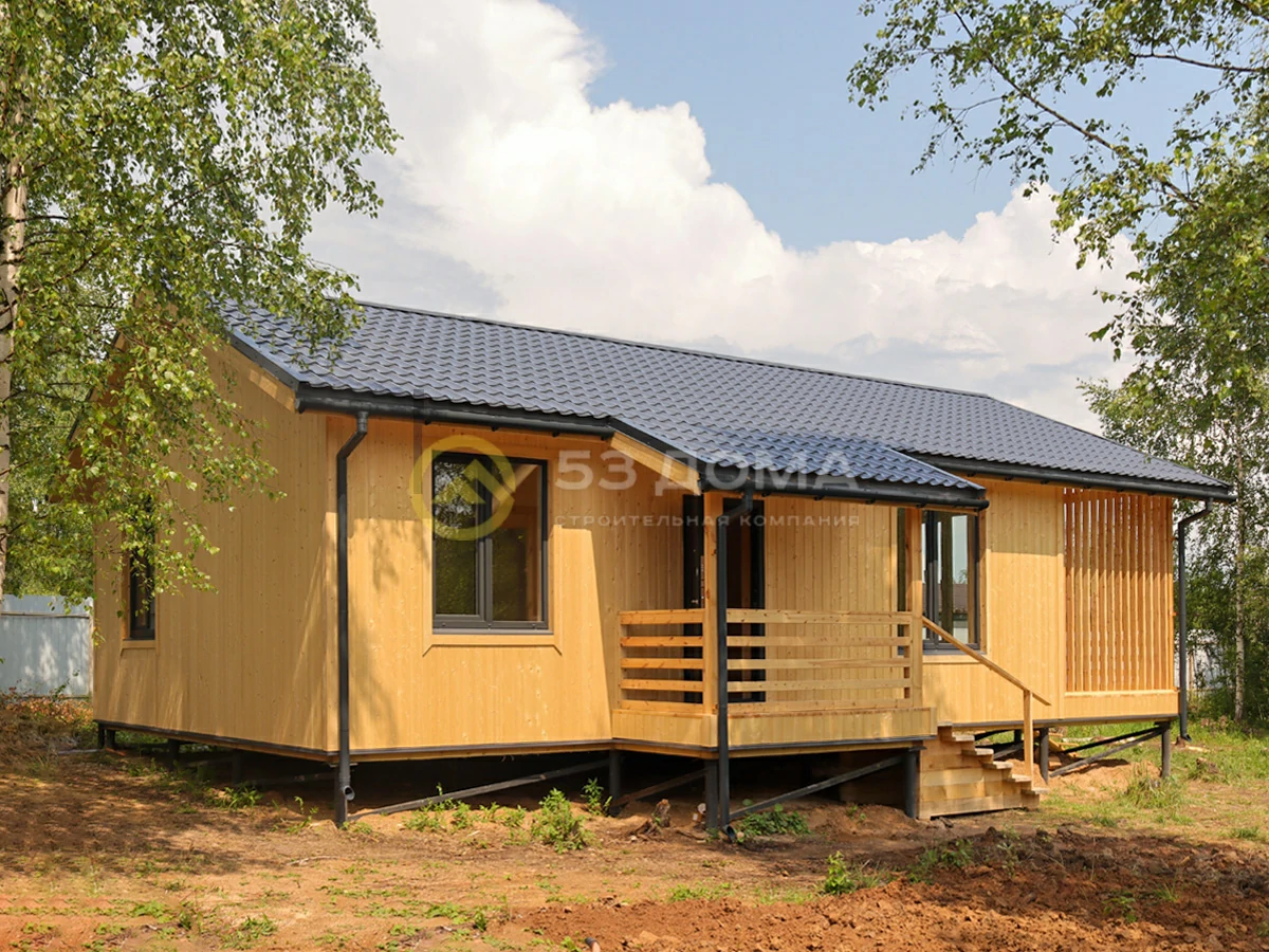 Каркасный дом 7х12 м, 1 эт, 4 недели