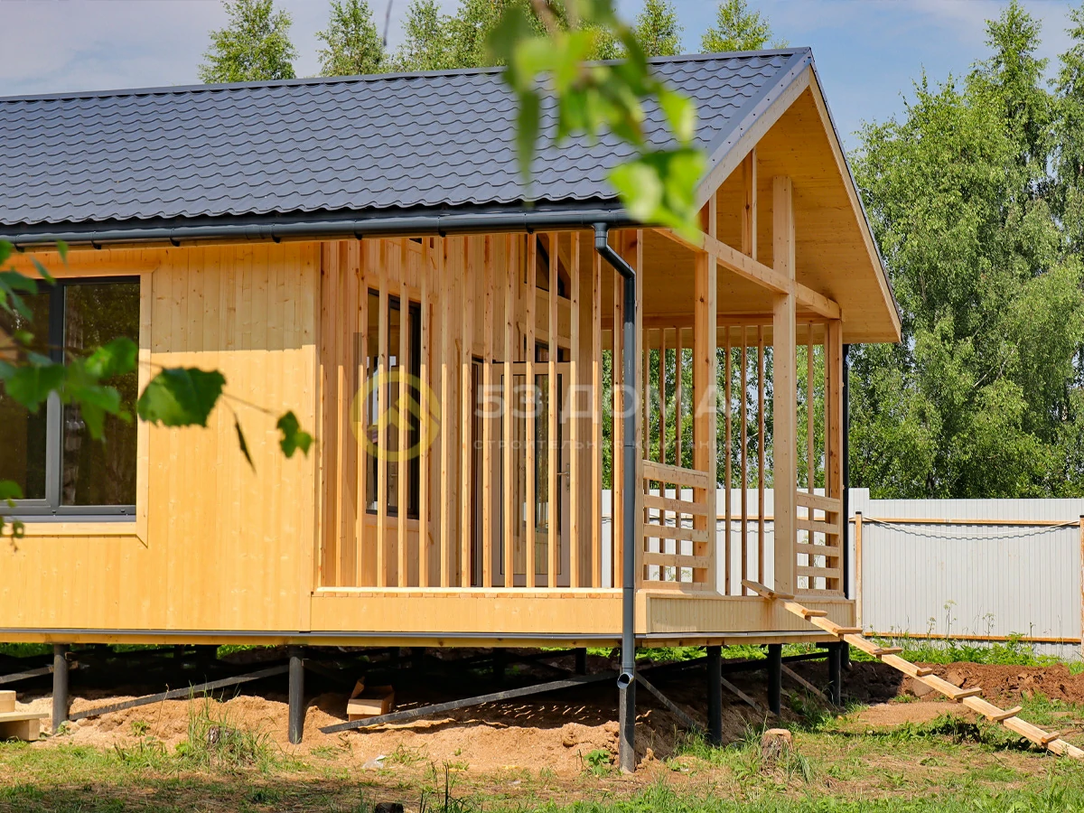 Каркасный дом 7х12 м, 1 эт, 4 недели