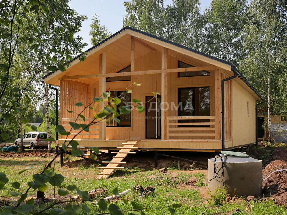 Каркасный дом 7х12 м, 1 эт, 4 недели