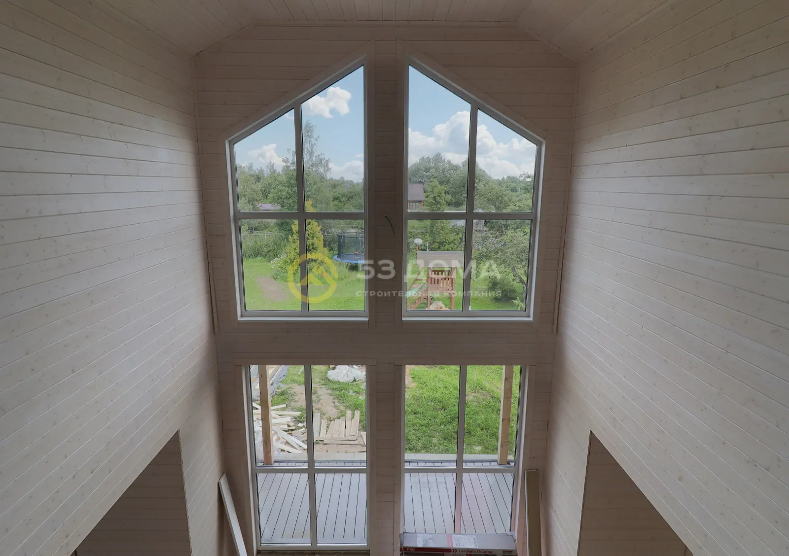 Каркасный дом 13,5х12 м, 1,5 эт