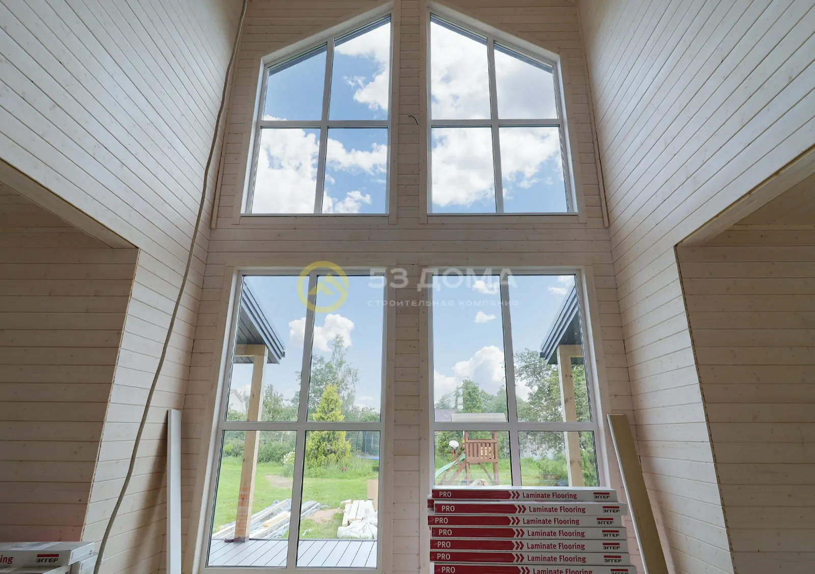 Каркасный дом 13,5х12 м, 1,5 эт
