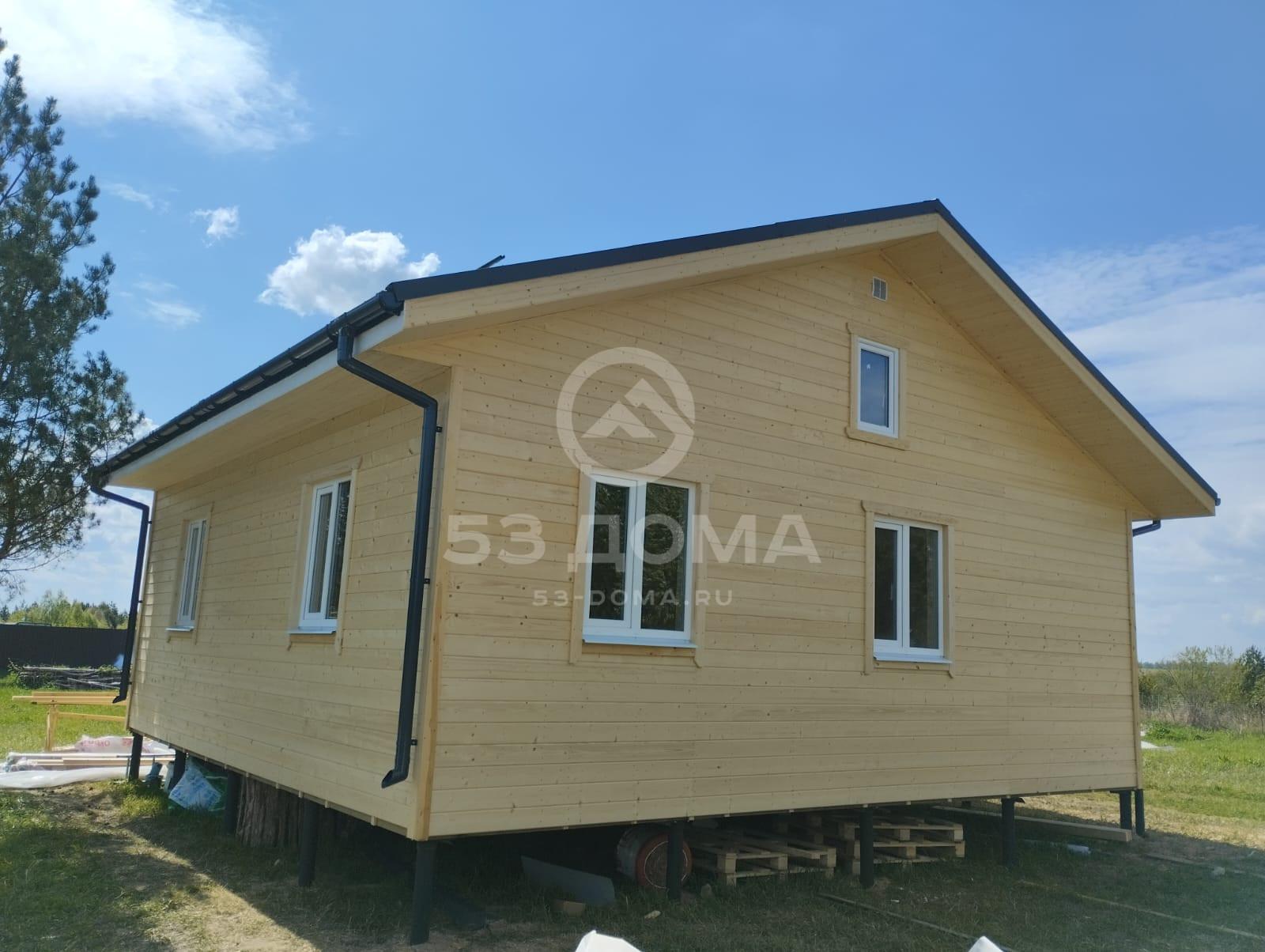 Каркасный дом 8х8 м, 1 эт, с террасой, 3 недели