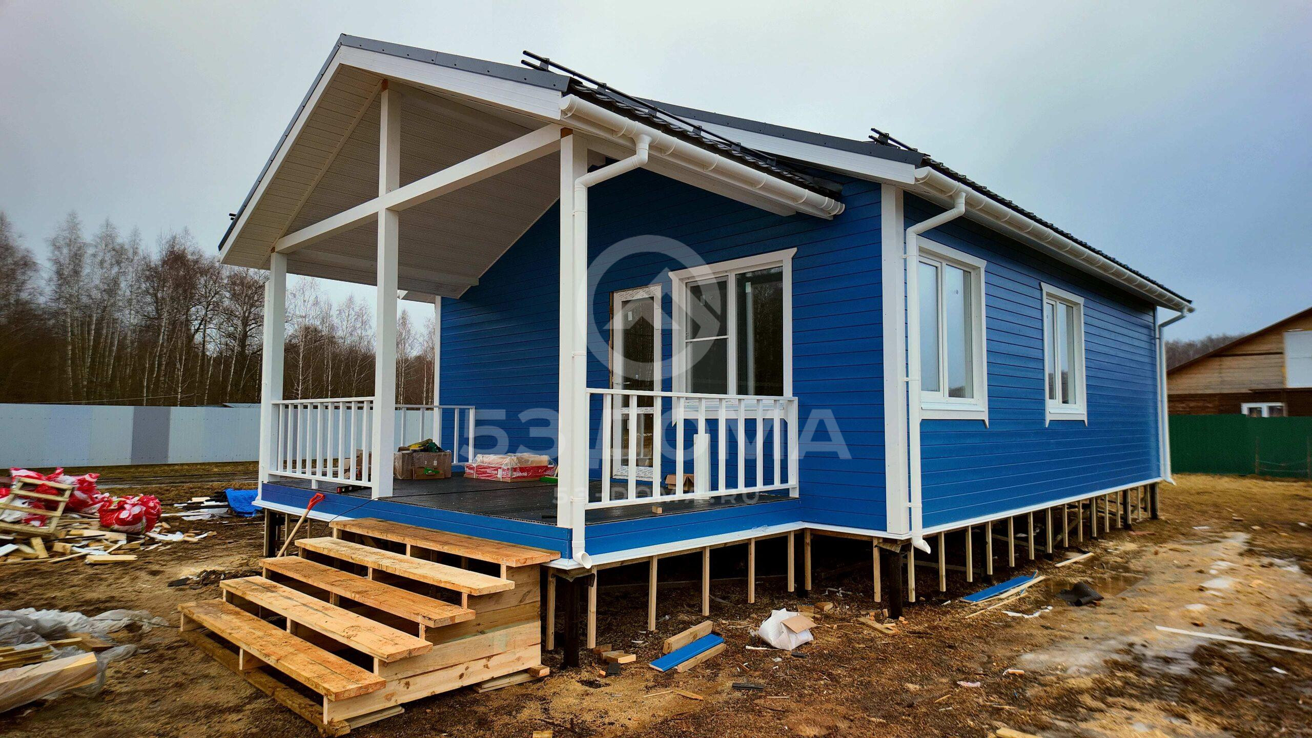 Каркасный дом 8х13 м, 1 эт, 6 недель