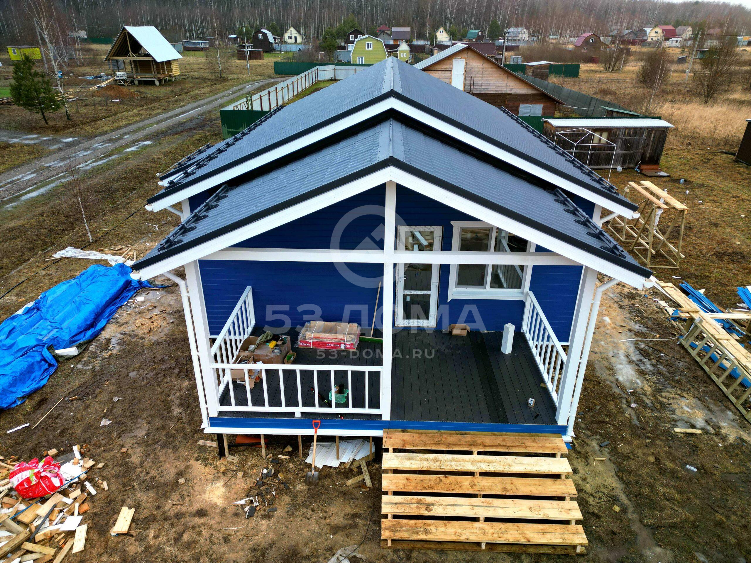 Каркасный дом 8х13 м, 1 эт, 6 недель