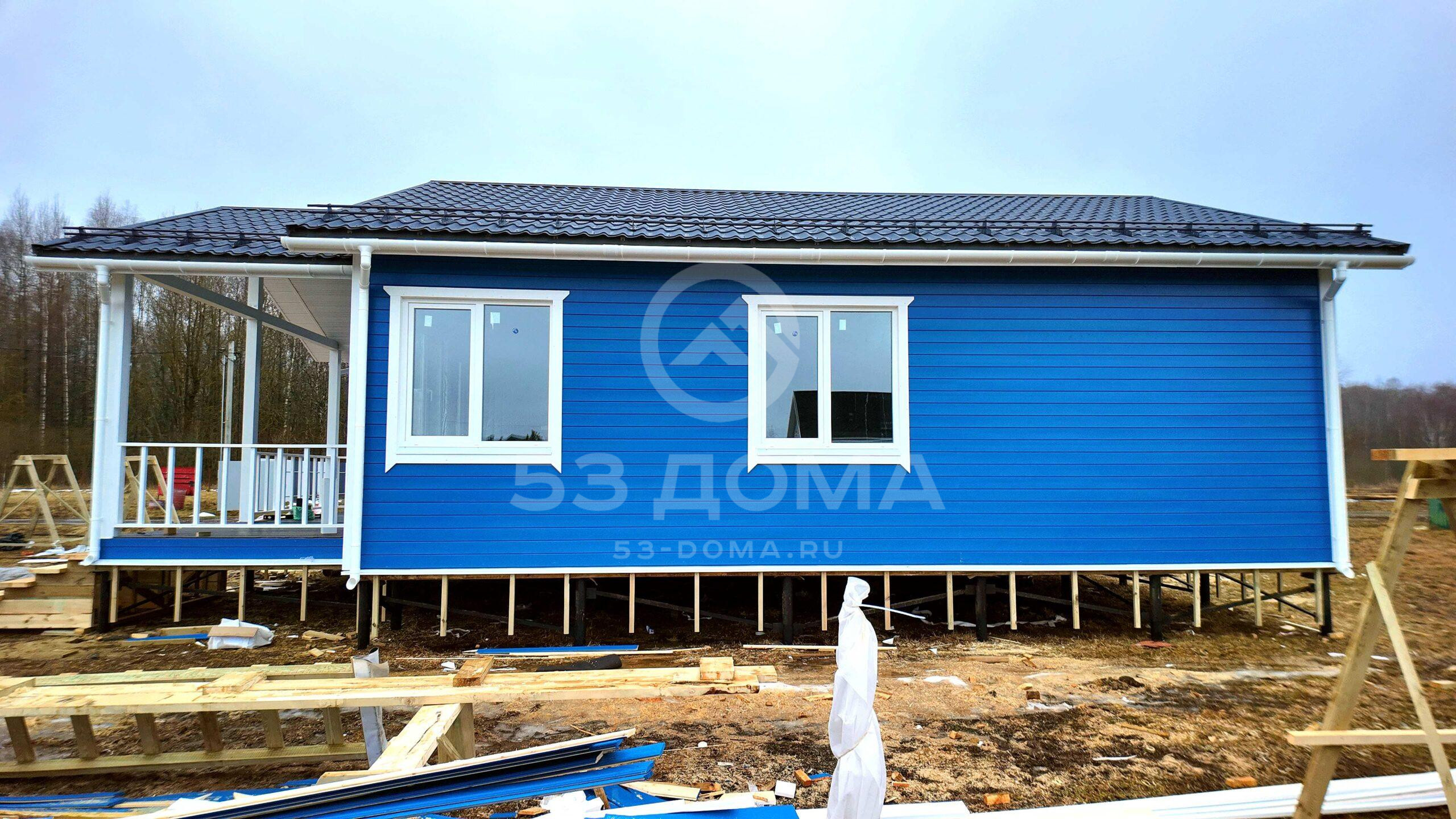 Каркасный дом 8х13 м, 1 эт, 6 недель