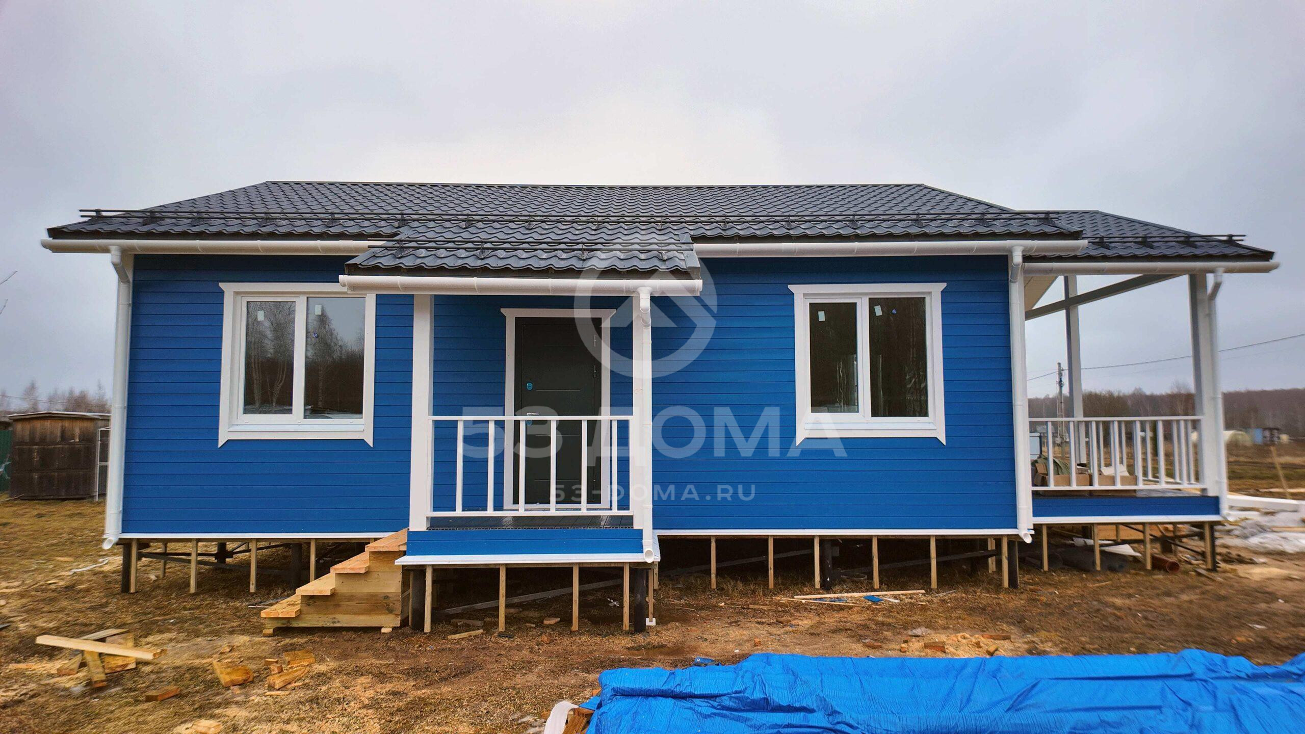 Каркасный дом 8х13 м, 1 эт, 6 недель