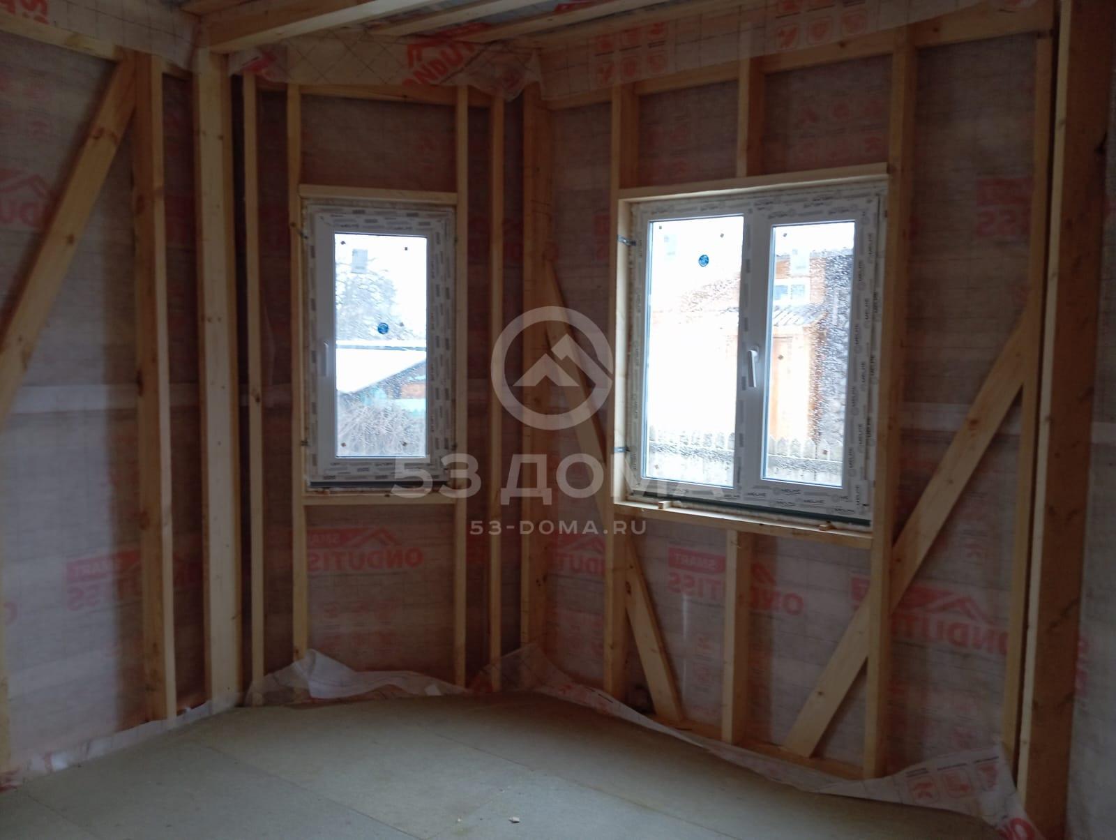 Каркасный дом с мансардой 13х7 м, с террасой 2*6 и балконом, 3 недели