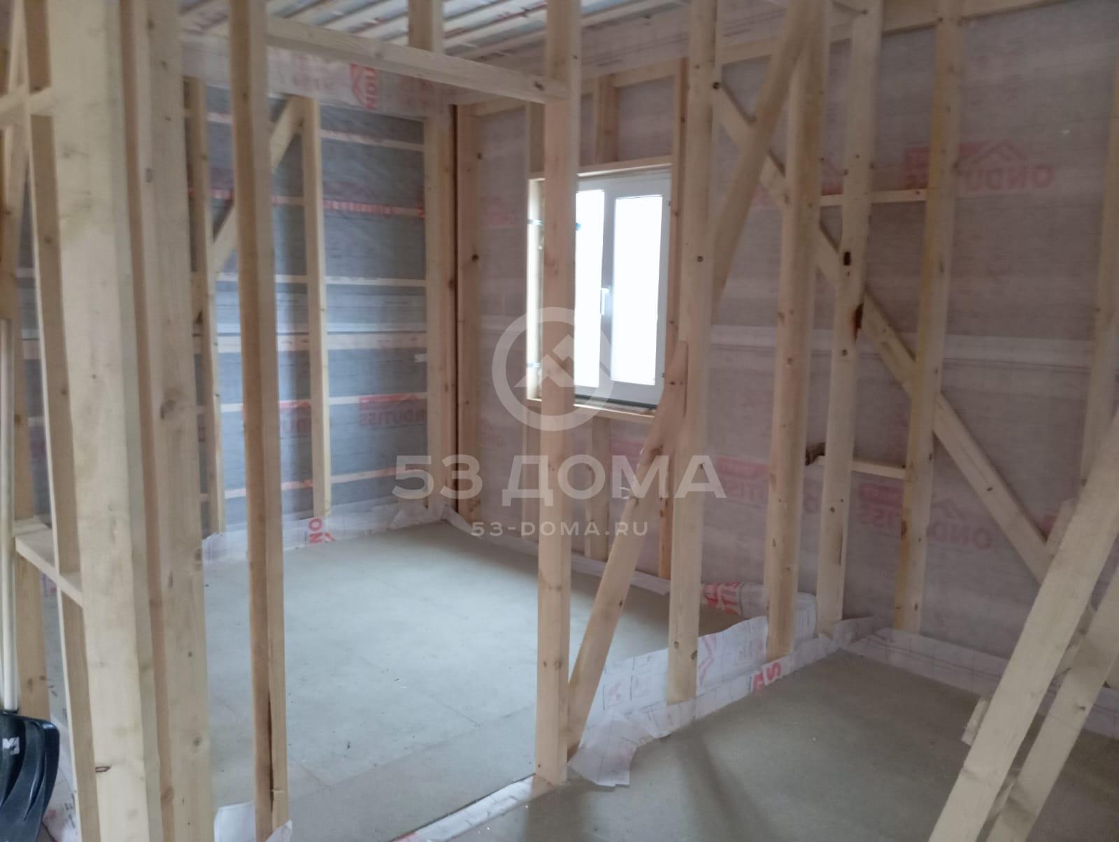 Каркасный дом с мансардой 13х7 м, с террасой 2*6 и балконом, 3 недели
