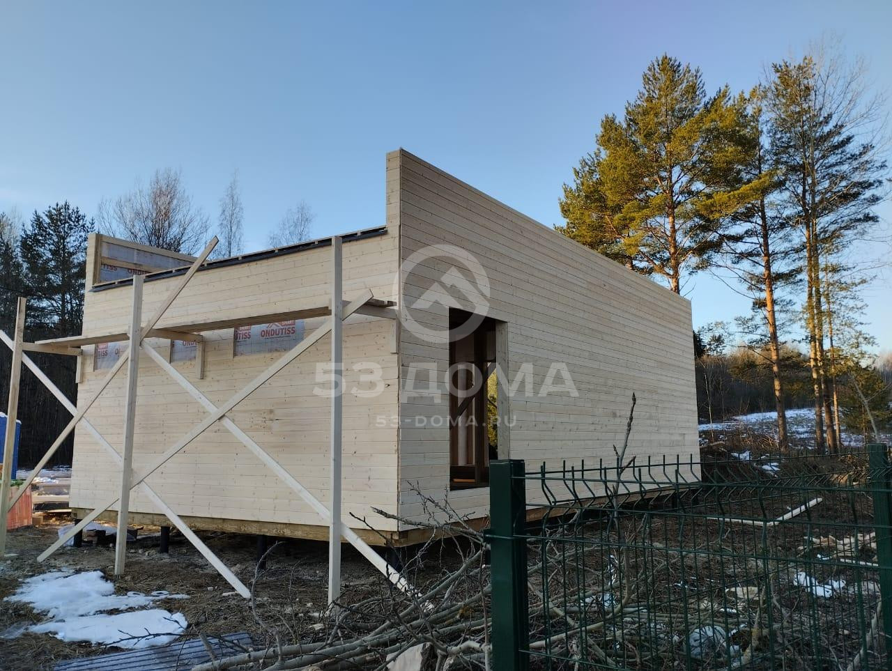 Каркасное строение 6х11 м, с террасой 3х6 м