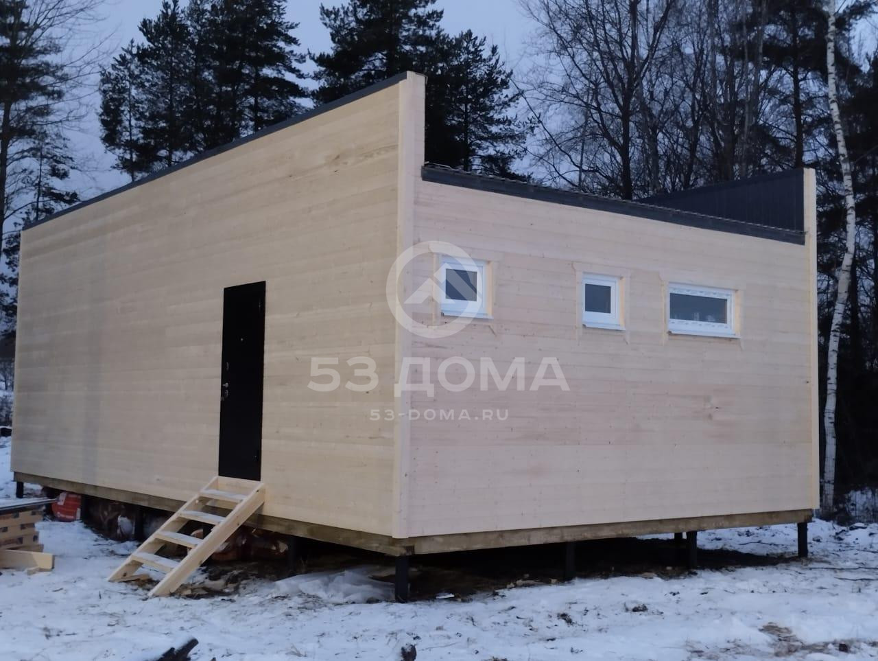 Каркасное строение 6х11 м, с террасой 3х6 м