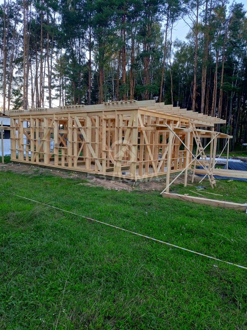 Каркасный дом 1 эт, 9х8,5 м, 4 недели