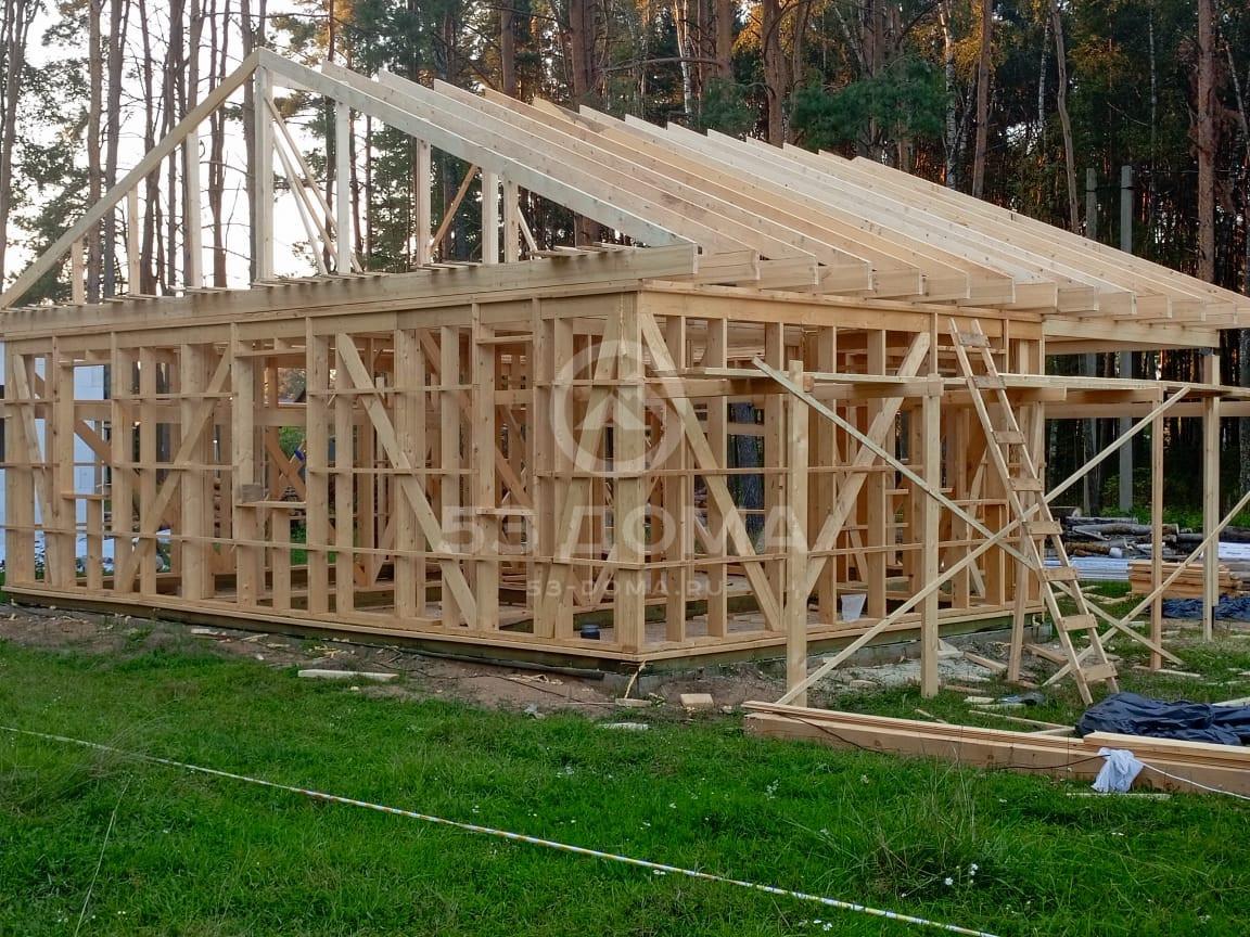 Каркасный дом 1 эт, 9х8,5 м, 4 недели