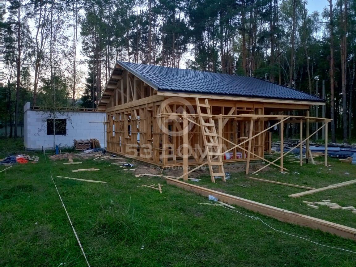 Каркасный дом 1 эт, 9х8,5 м, 4 недели