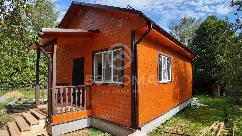 Каркасный дом 6х8 с террасой, 1 эт, 3 недели