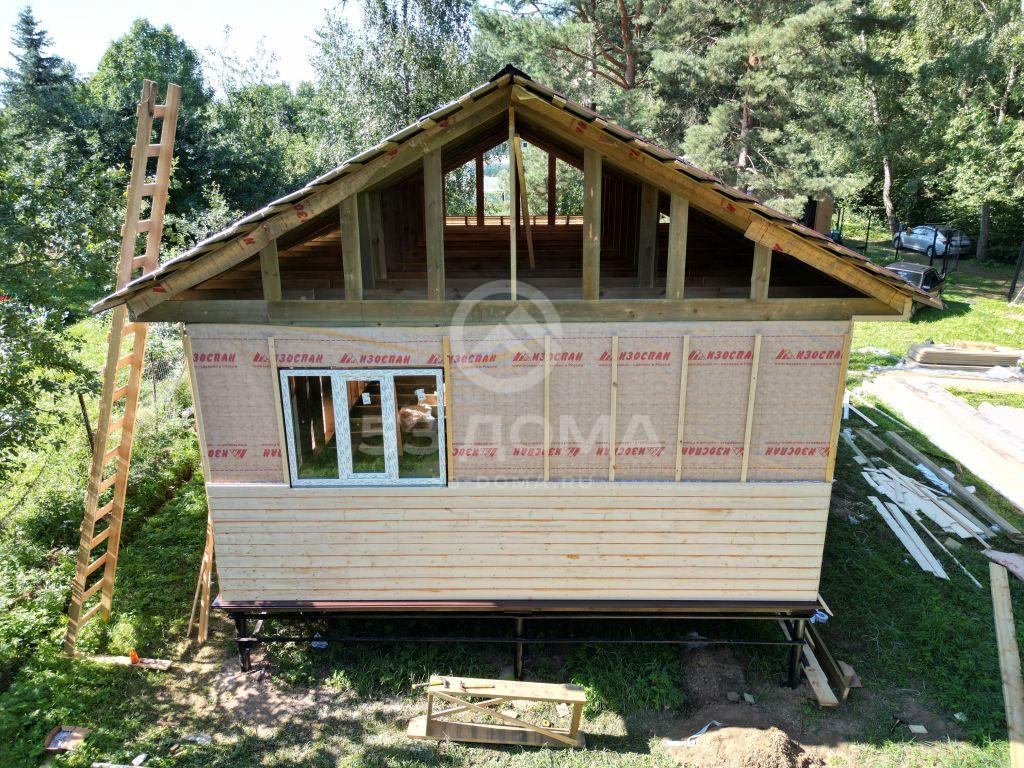 Каркасный дом 6х8 с террасой, 1 эт, 3 недели