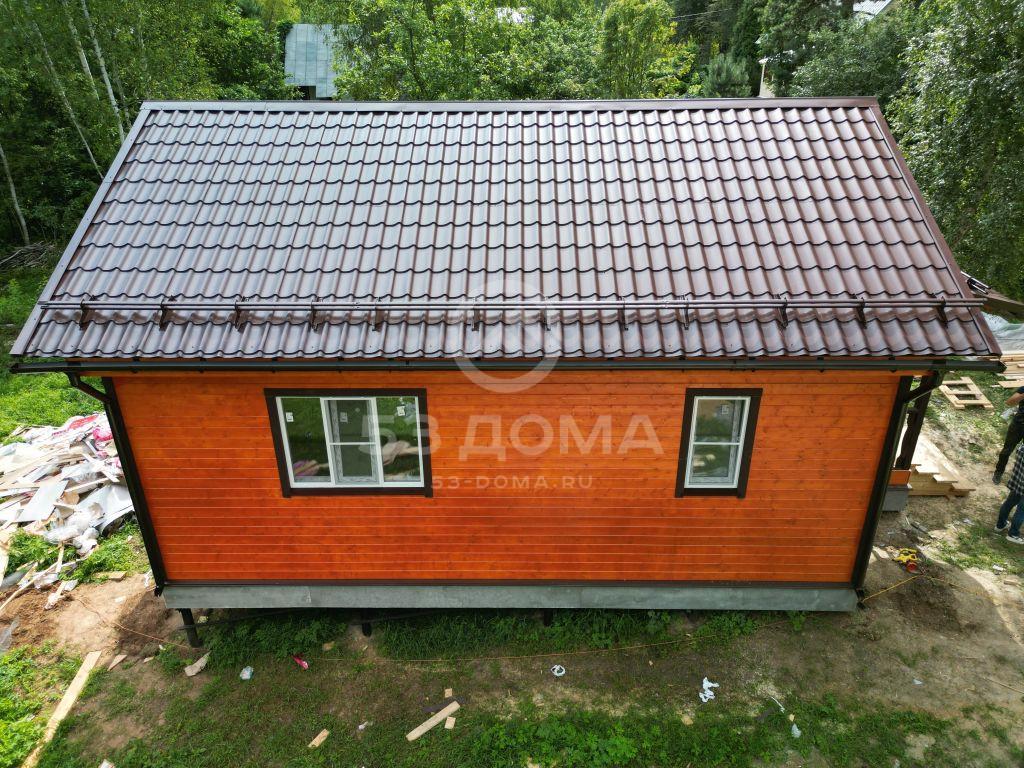 Каркасный дом 6х8 с террасой, 1 эт, 3 недели