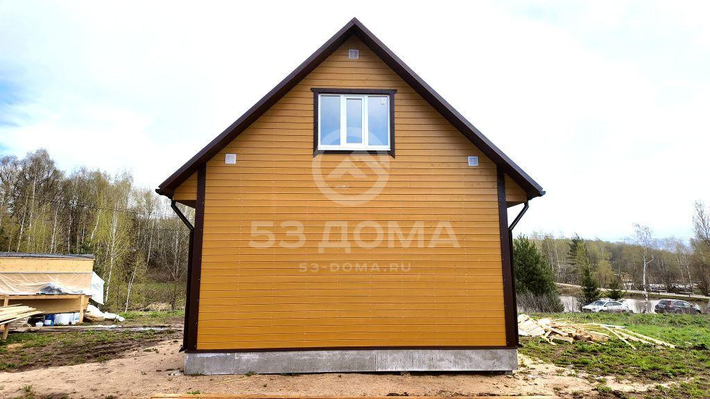 Каркасный дом 6х8 м с мансардой, террасой и балконом, 30 дней