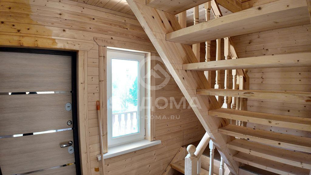 Каркасный дом 6х8 м с мансардой, террасой и балконом, 30 дней