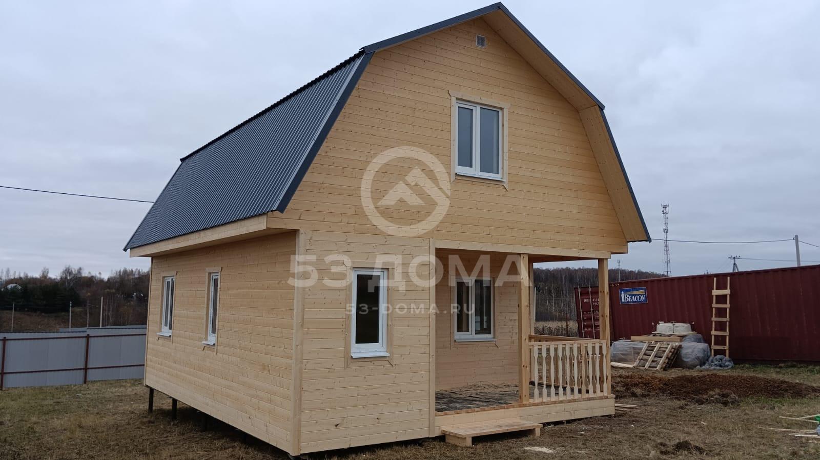 Каркасный дом 6х8 м с мансардой, 4 недели