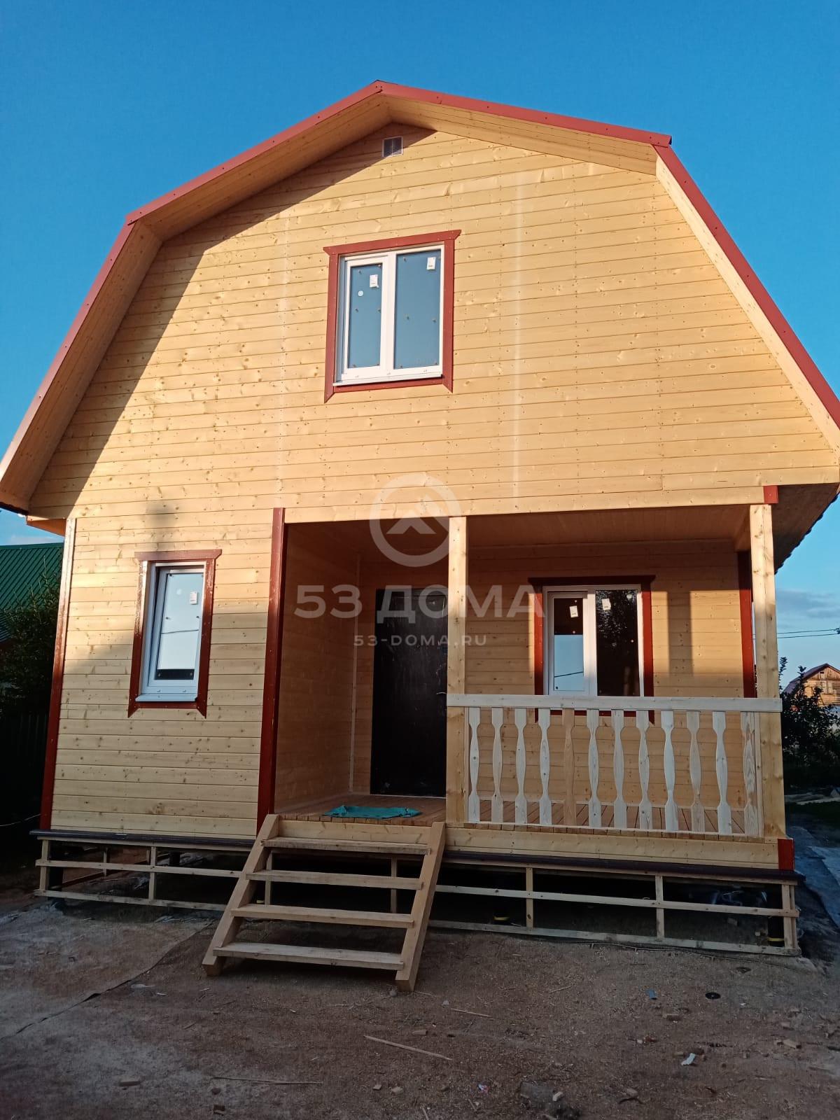 Каркасный дом 6х8 м с террасой, 3 недели