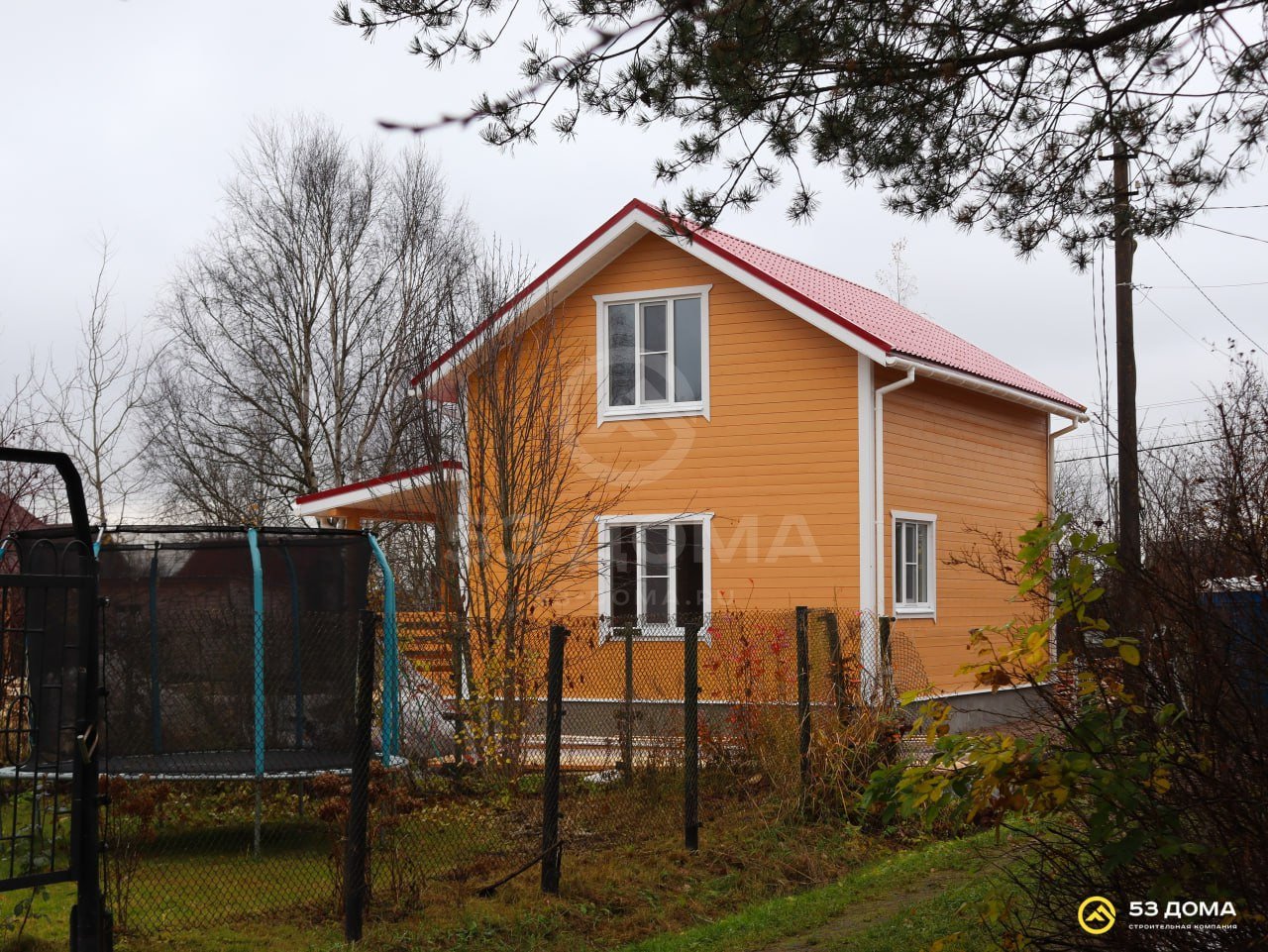 Каркасный дом ДК315, 8х8 м, 1,5 эт