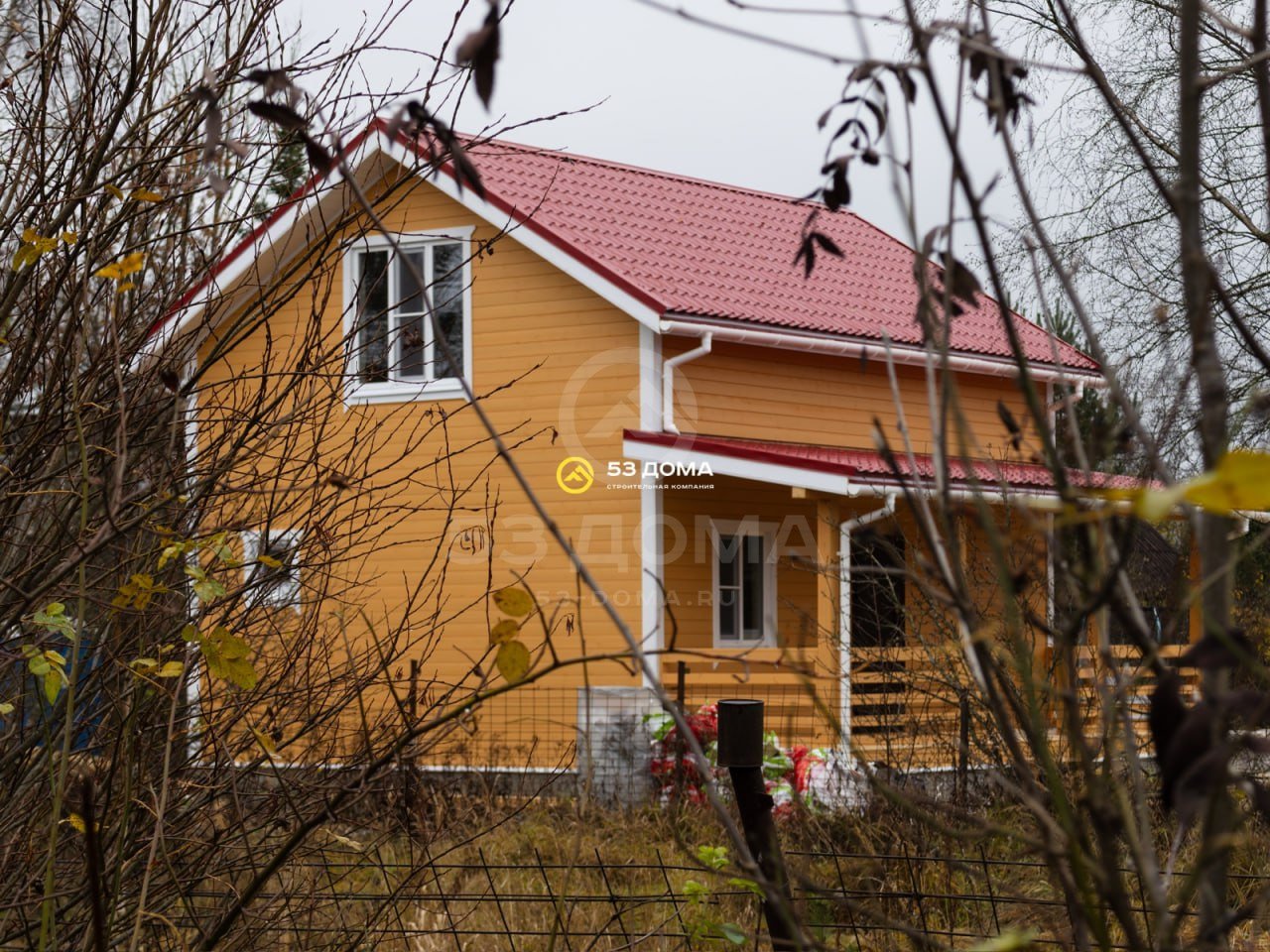 Каркасный дом ДК315, 8х8 м, 1,5 эт
