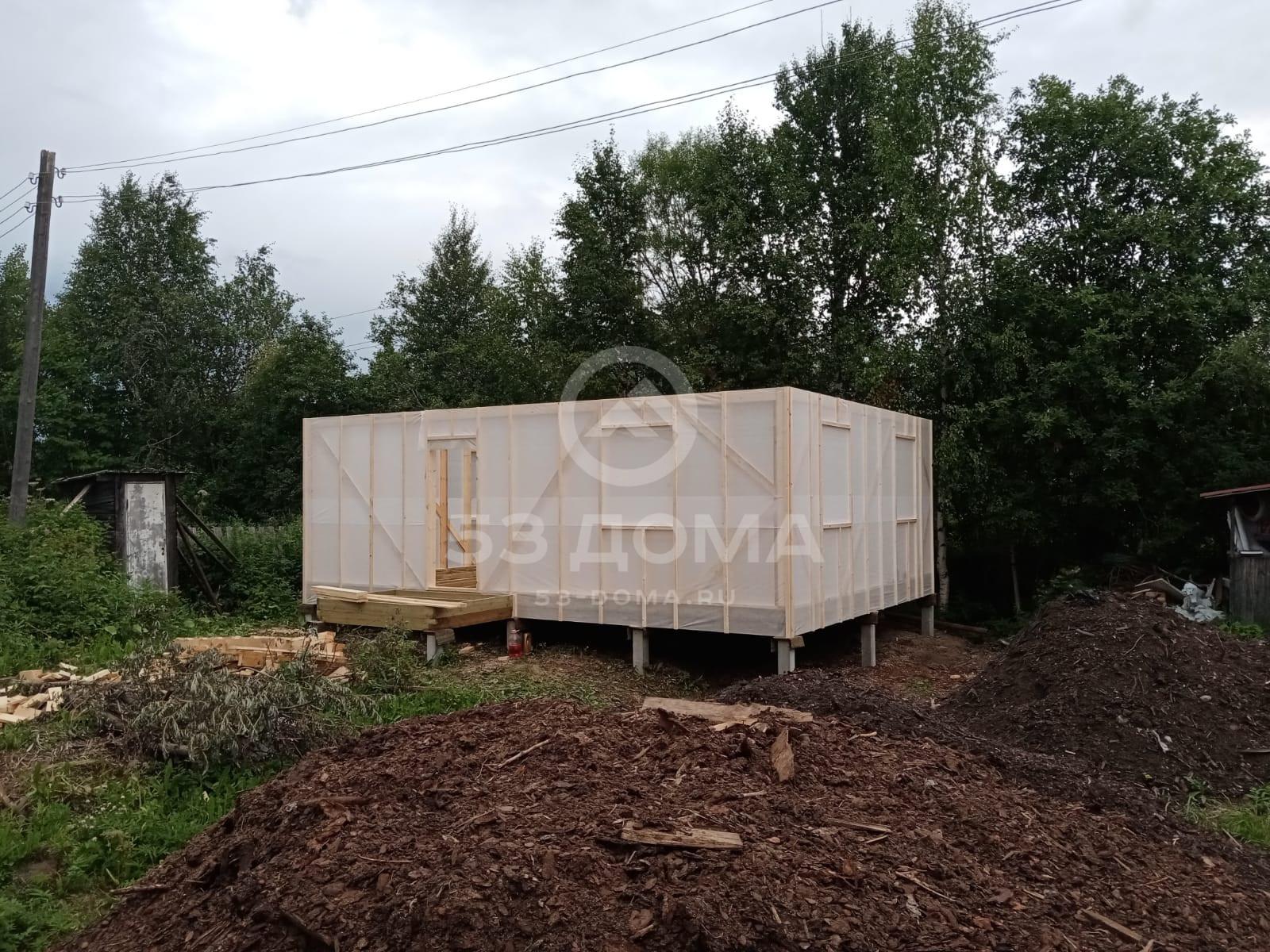 Каркасный дом 6х8 м, 1 эт, 3 недели