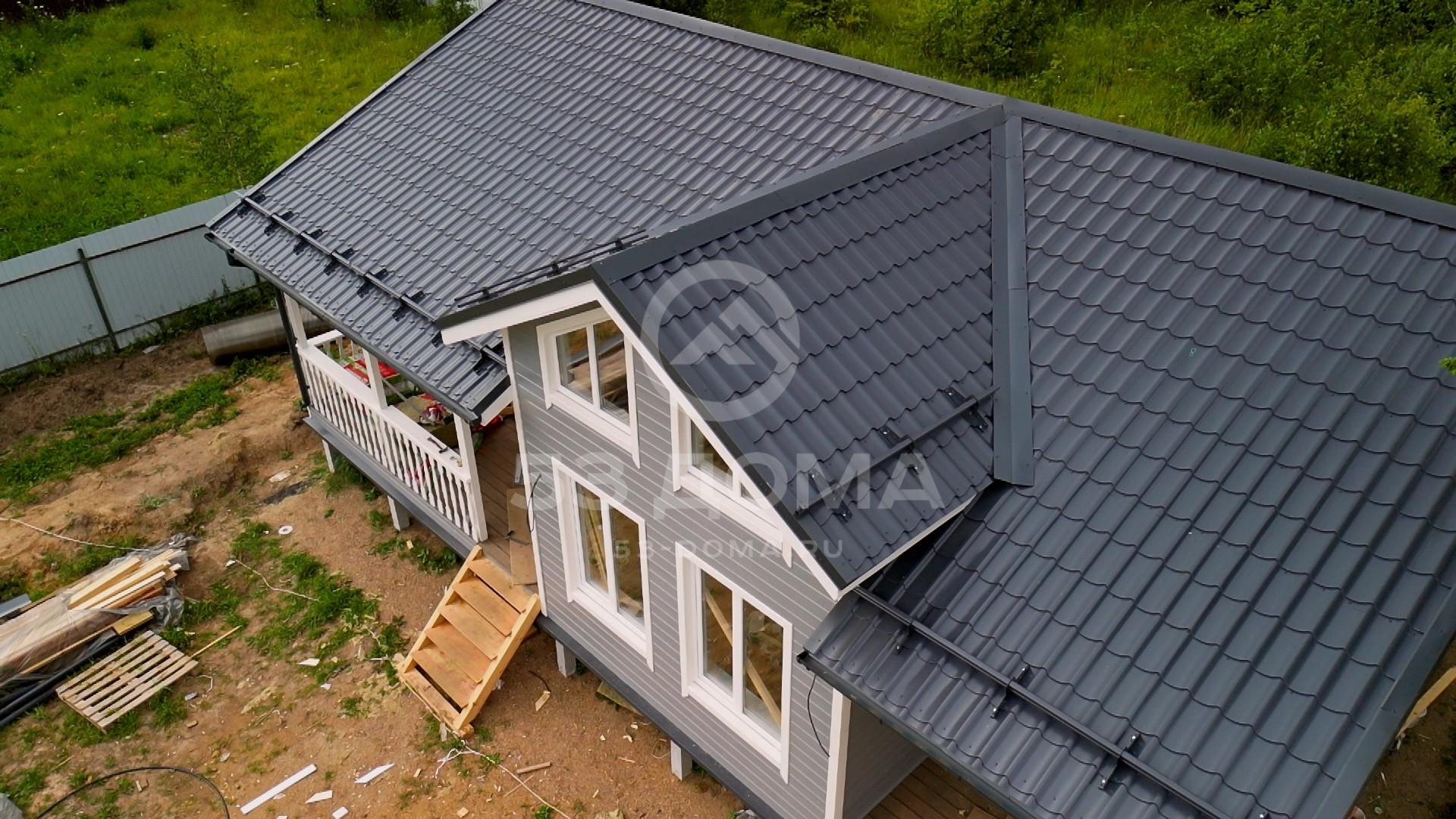 Каркасный дом 12х9 м, 6 недель