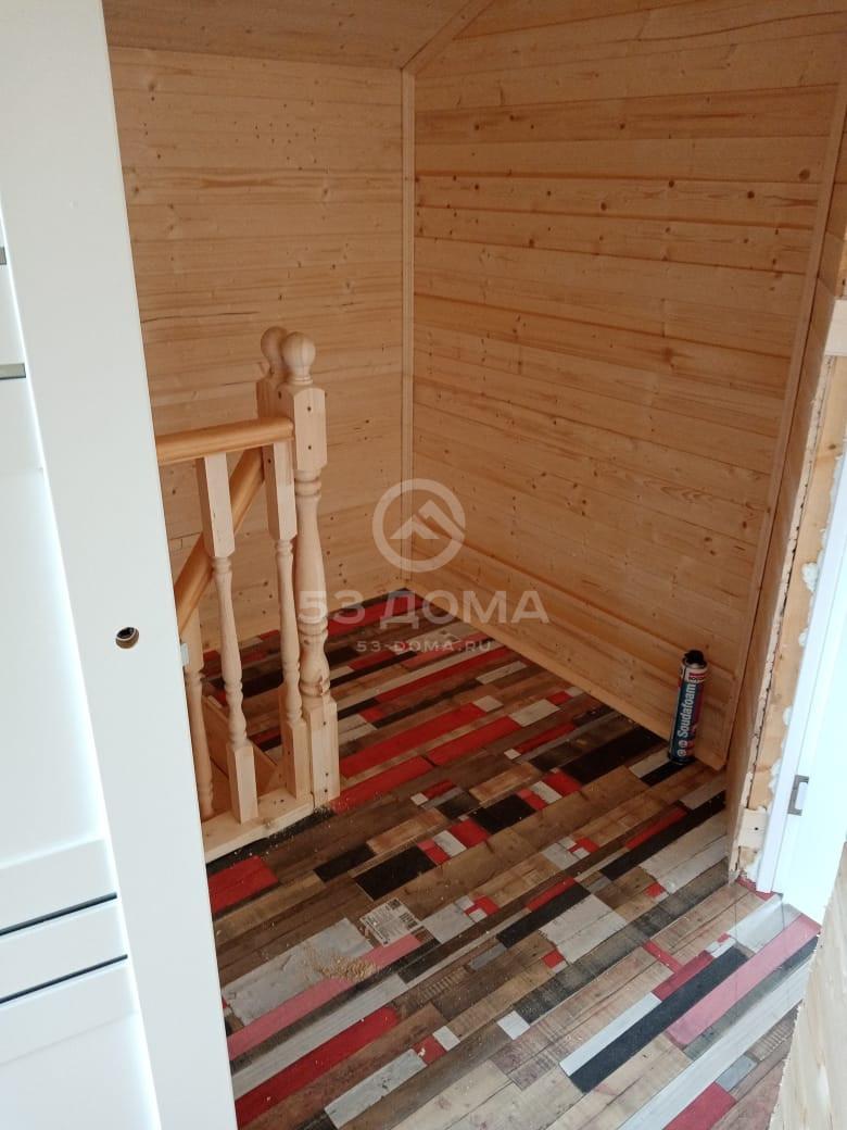 Каркасный дом 7х7 м с террасой, 1,5 эт