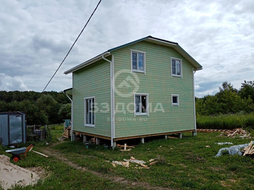 Каркасный дом 7х7 м с террасой, 1,5 эт