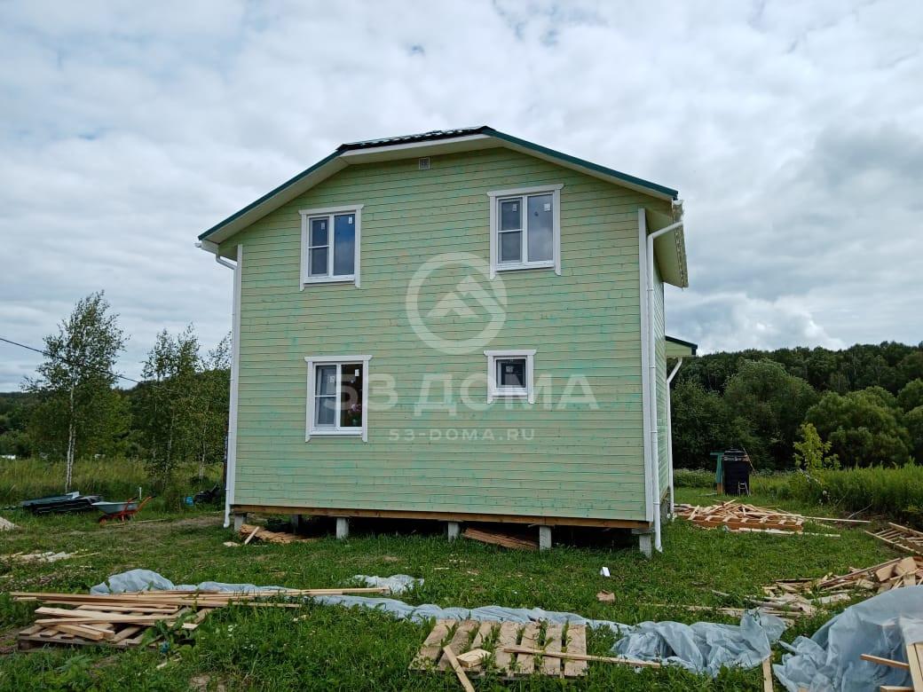 Каркасный дом 7х7 м с террасой, 1,5 эт