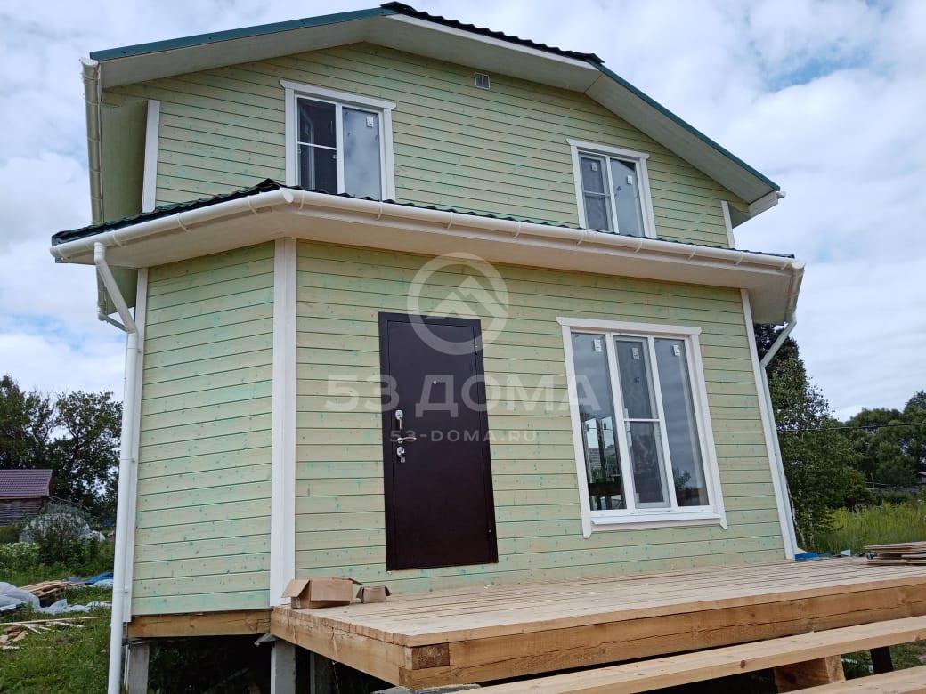 Каркасный дом 7х7 м с террасой, 1,5 эт
