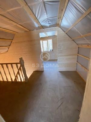 Каркасный дом 6×8 м с мансардой и террасой