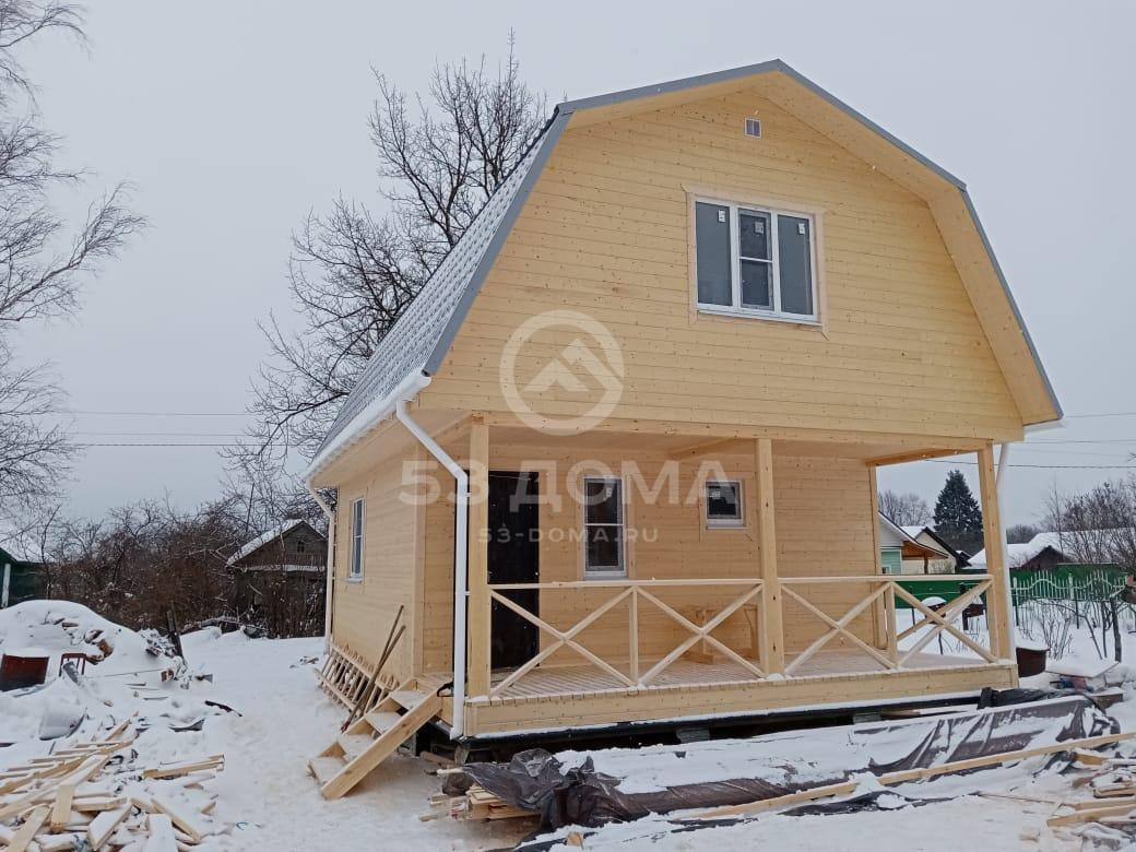 Каркасный дом с мансардой, проект ДК126, 6×8 м, 3 недели