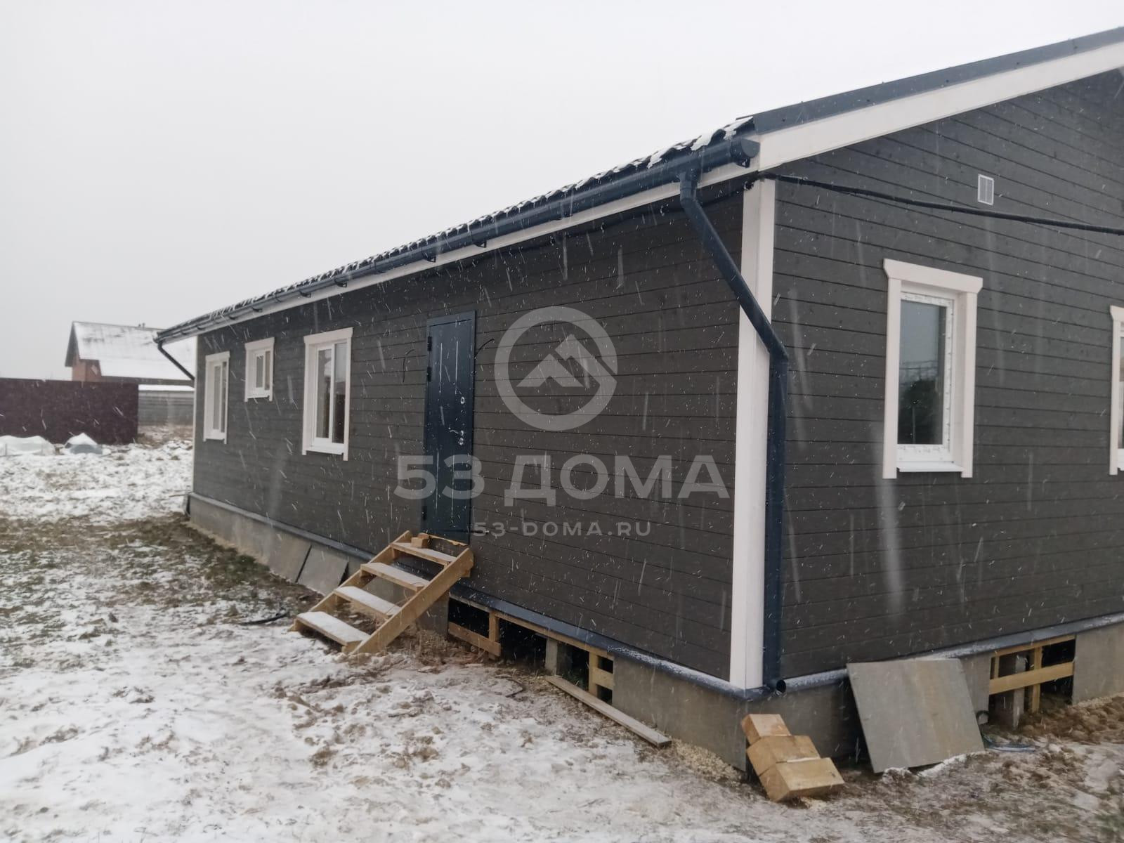 Каркасный дом «под ключ» 14×9 м с террасой, 8 недель