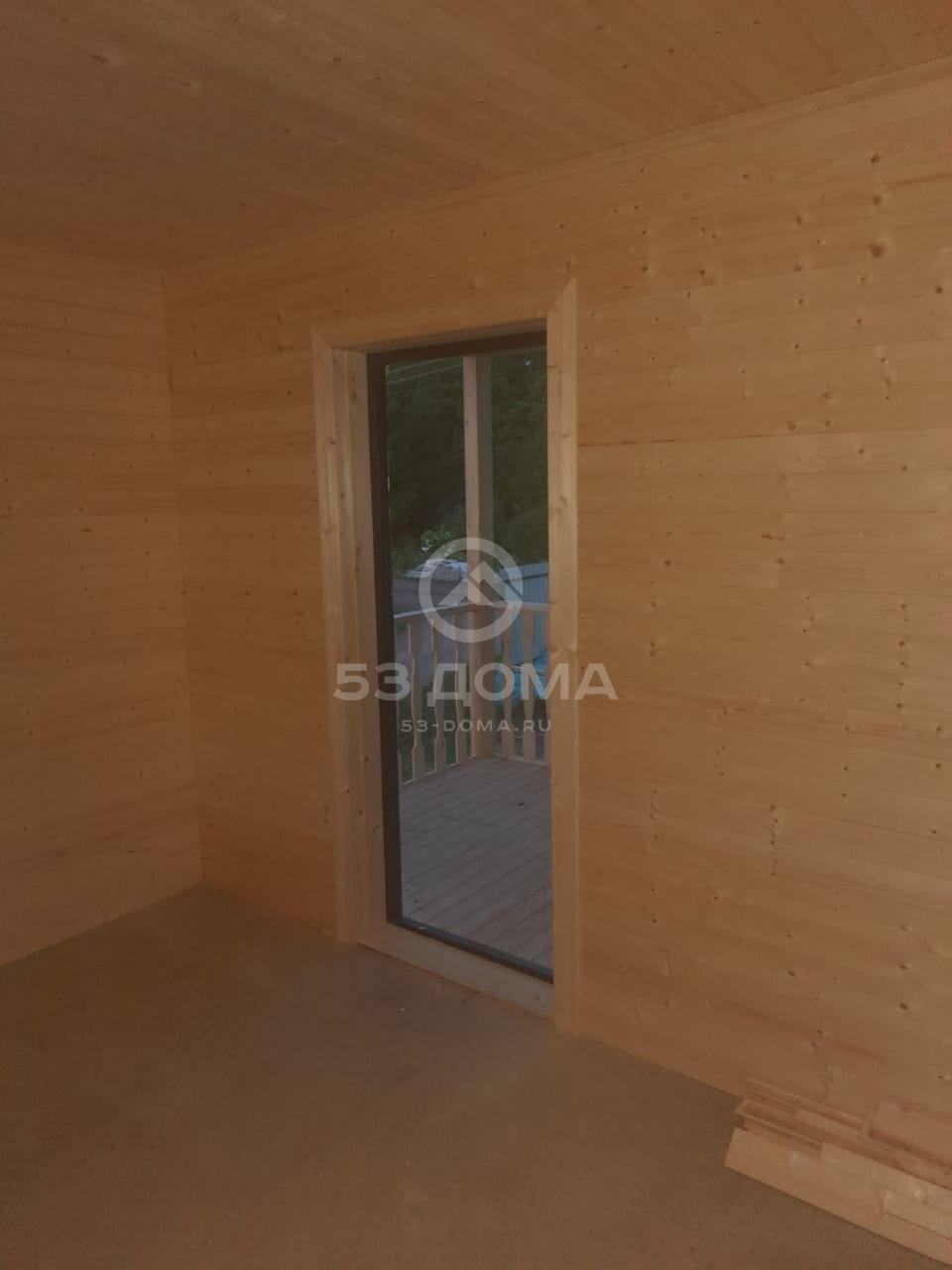 Каркасный дом по проекту ДК 096 6×8м с террасой, 3 недели