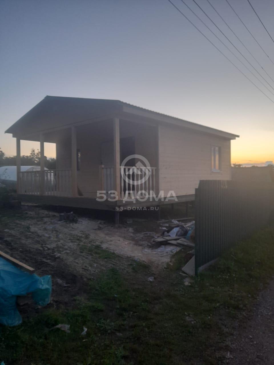 Каркасный дом по проекту ДК 096 6×8м с террасой, 3 недели