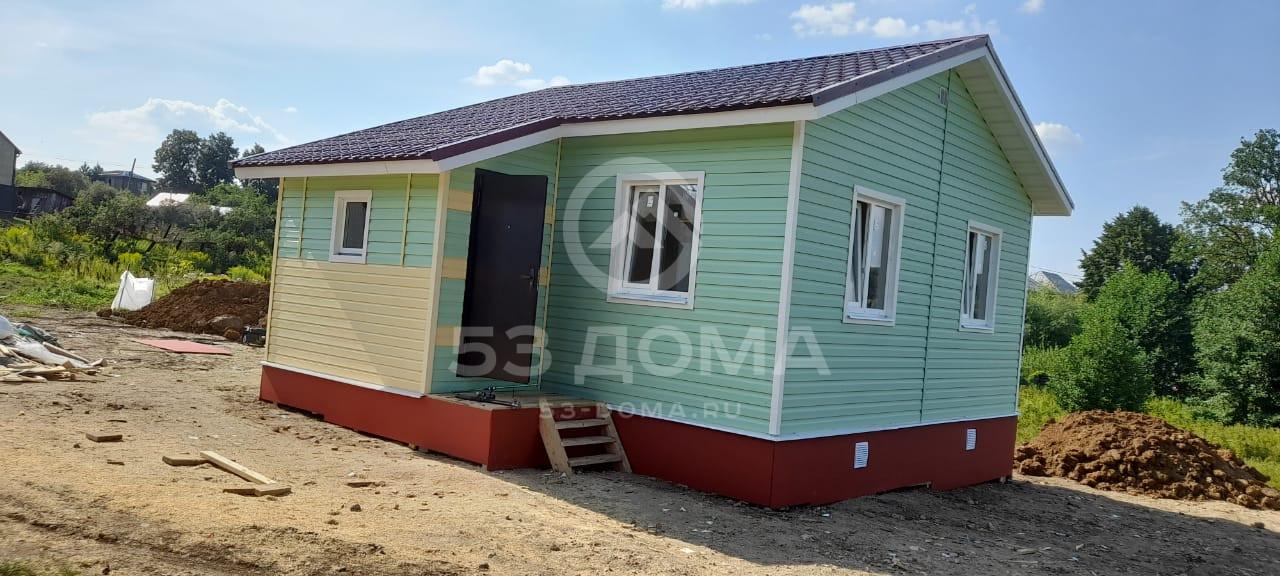 Каркасный дом по проекту заказчика 6×7,5 м с крыльцом, 3 недели