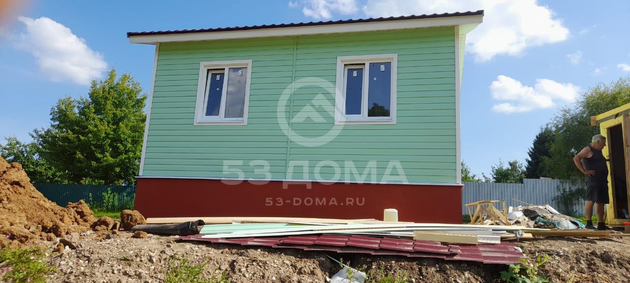 Каркасный дом по проекту заказчика 6×7,5 м с крыльцом, 3 недели