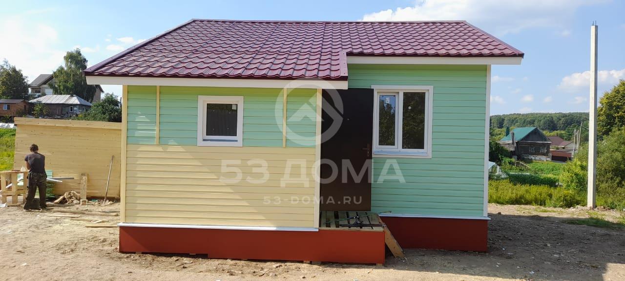 Каркасный дом по проекту заказчика 6×7,5 м с крыльцом, 3 недели