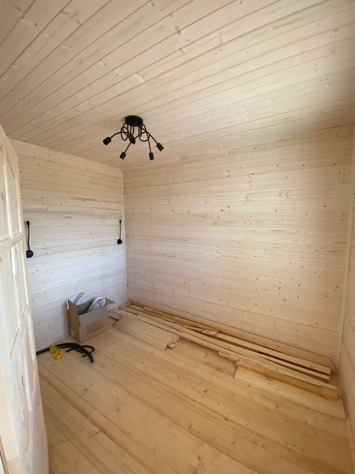 Каркасный дом с мансардным этажом 8*9 м с террасой 4*6 м, 4 недели