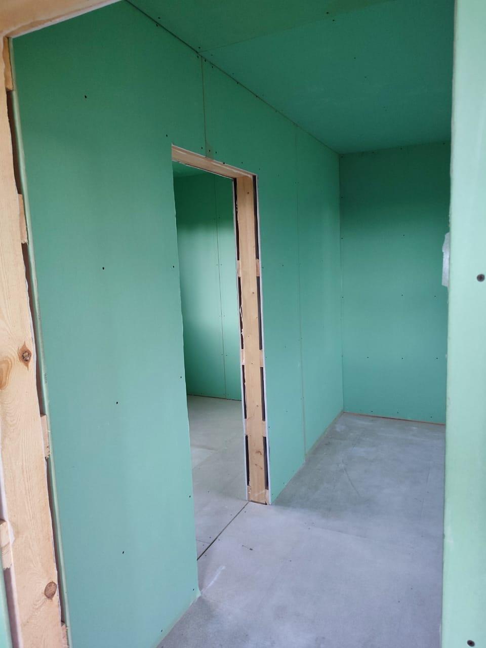 Каркасный дом 6×6 с террасой 1,5×2м, 2 недели