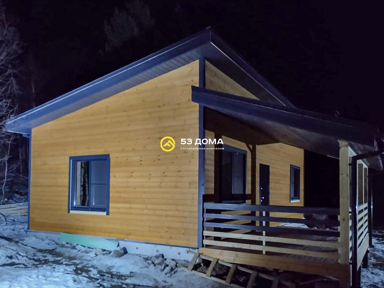 Каркасный дом 6х10 м с террасой (Госпрограмма «Свой дом в Арктике»)