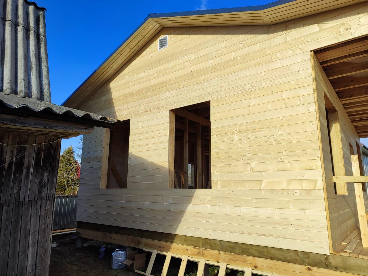 Каркасный дом по проекту ДК118, 8×8 м, 3 недели