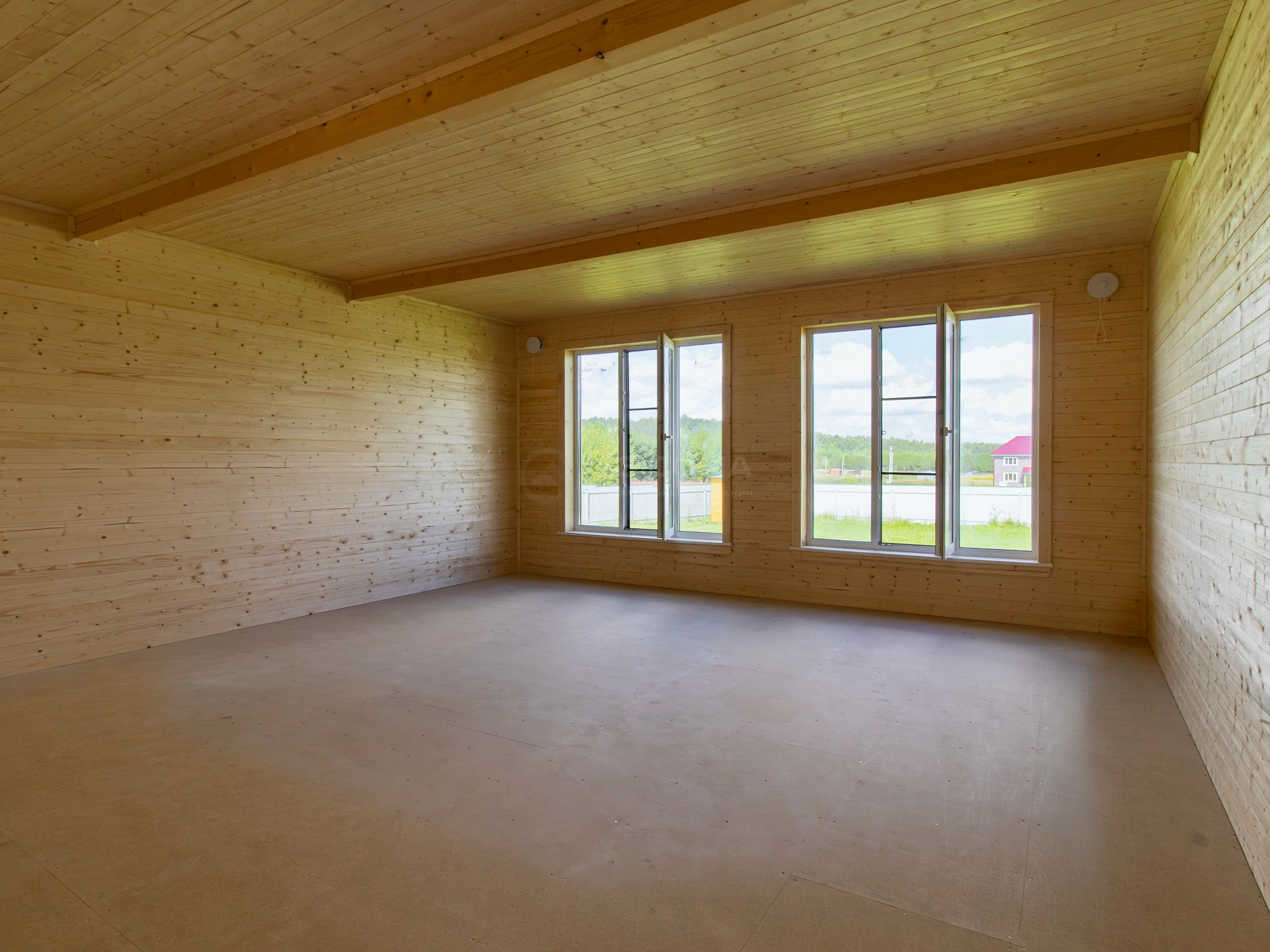 Каркасный дом по проекту ДК 318, 10×14 м с крыльцом 2×3 м, 1 месяц