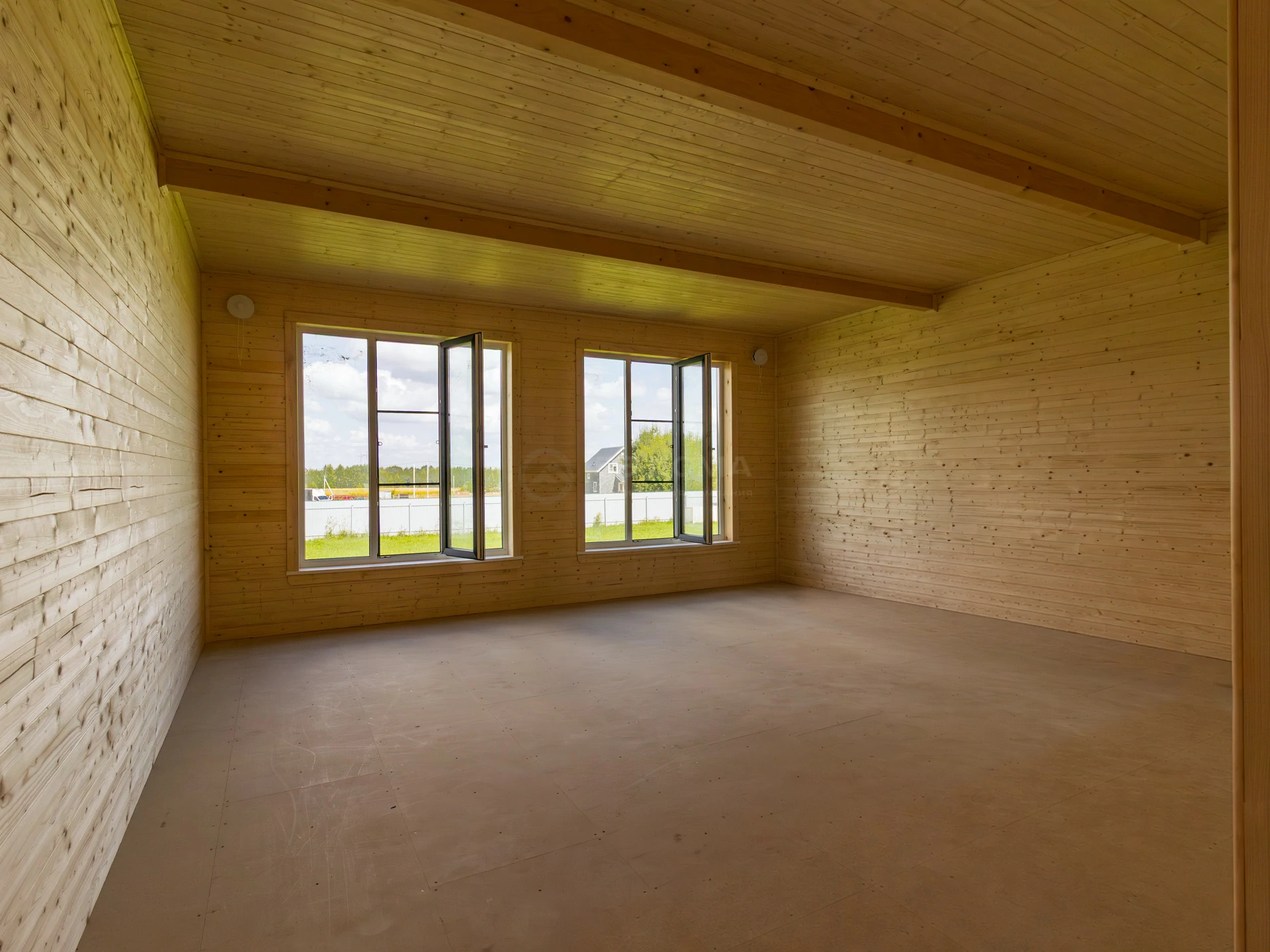 Каркасный дом по проекту ДК 318, 10×14 м с крыльцом 2×3 м, 1 месяц