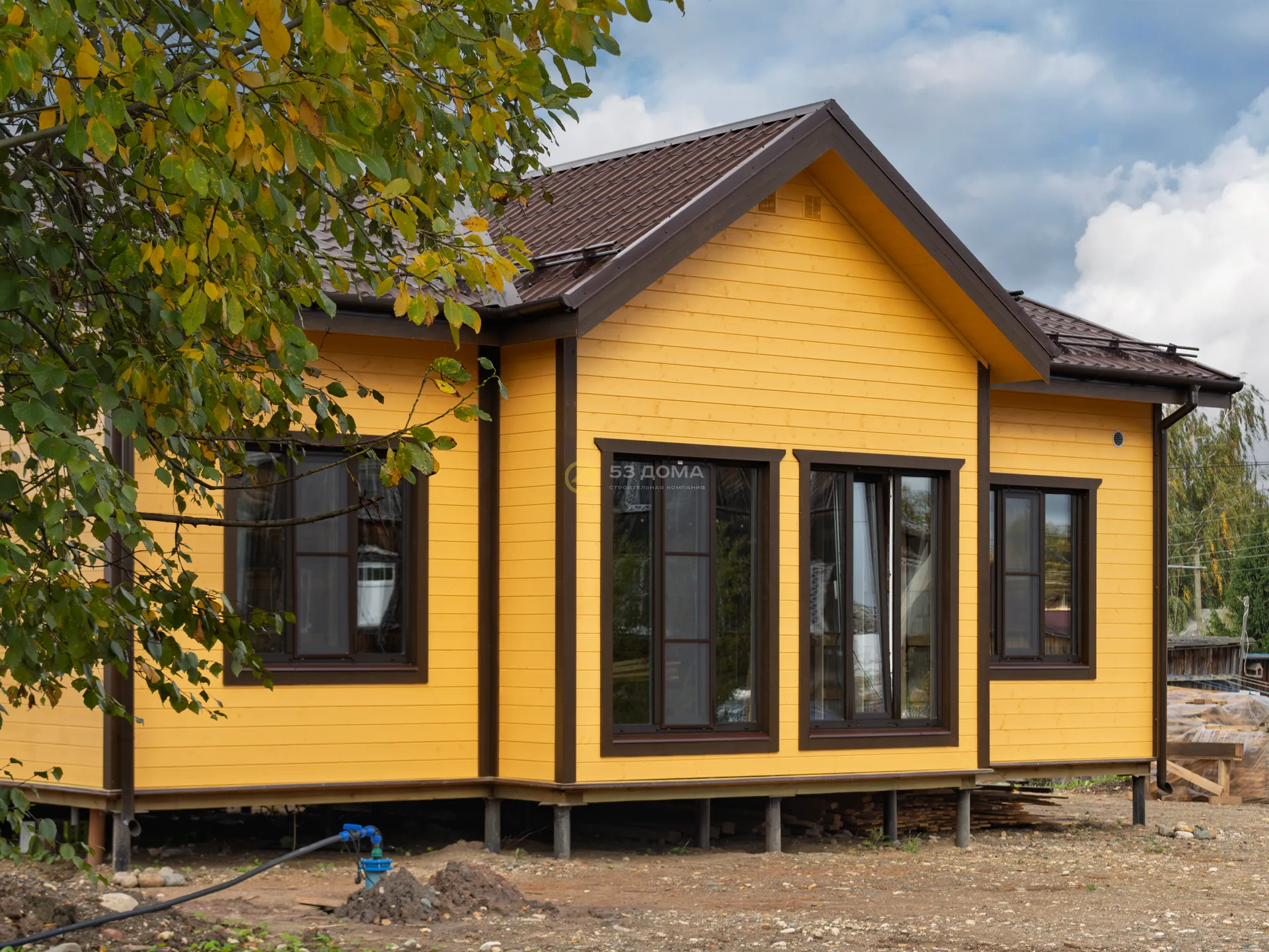 Каркасный дом по проекту ДК 052, 66 м², 1 этаж, 3 недели