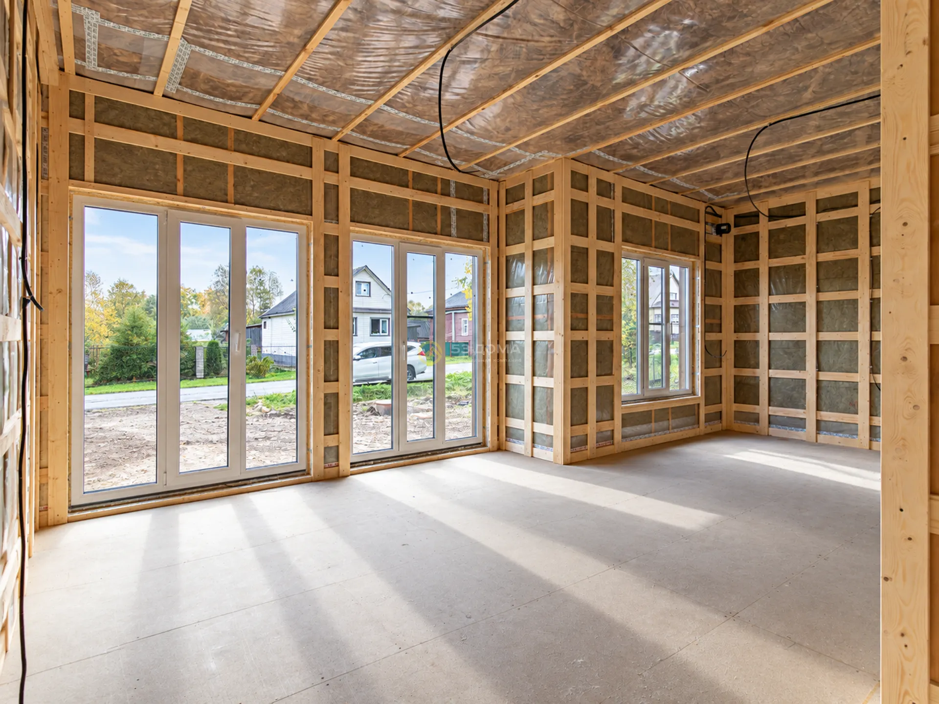 Каркасный дом по проекту ДК 052, 66 м², 1 этаж, 3 недели